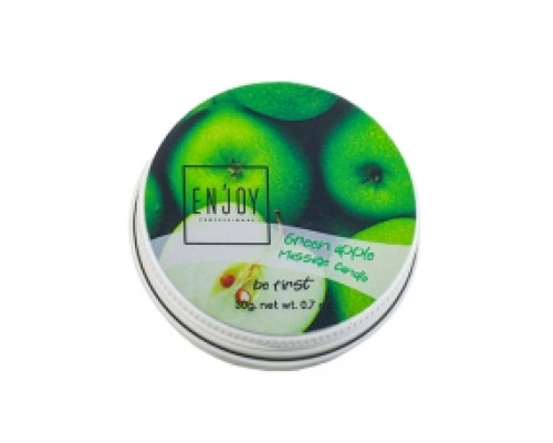 Масажна свічка Green apple "Зелене яблуко"