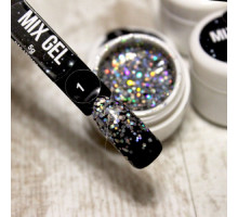 Мікс Гель №01 срібло голограма NailApex