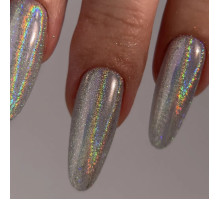 Nailapex втирка Prism – класична срібляста голографія, що переливається всіма кольорами веселки