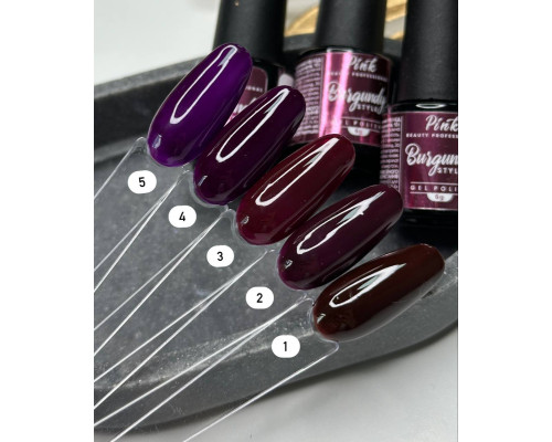 Pink gel polish Burgundy №1 - гель лак шоколадно-коричневий