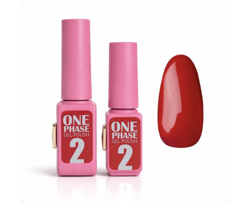 Pink gel polish One Phase №02, 6мл - однофазний гель лак