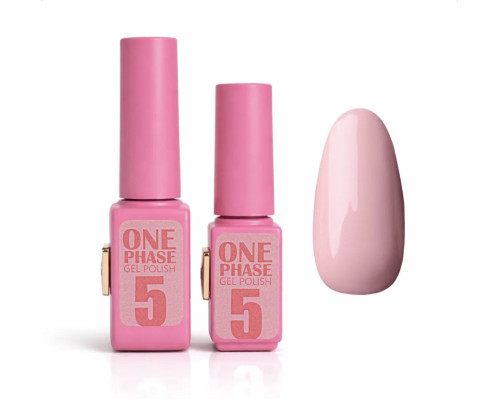 Pink gel polish One Phase №05, 6мл - однофазний гель лак