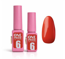 Pink gel polish One Phase №06, 6мл - однофазний гель лак