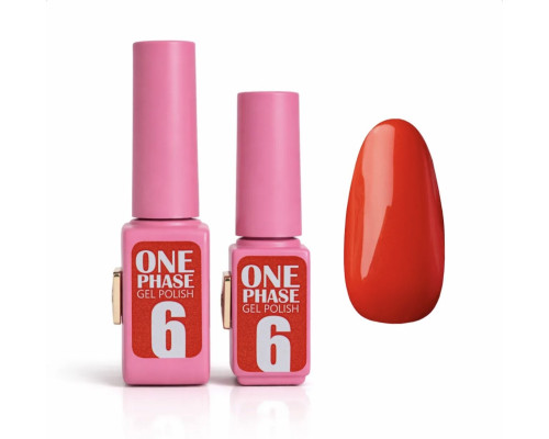 Pink gel polish One Phase №06, 6мл - однофазний гель лак