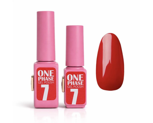 Pink gel polish One Phase №07, 6мл - однофазний гель лак