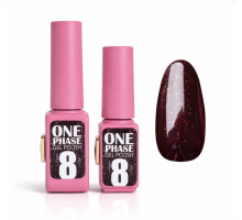 Pink gel polish One Phase №08, 6мл - однофазний гель лак