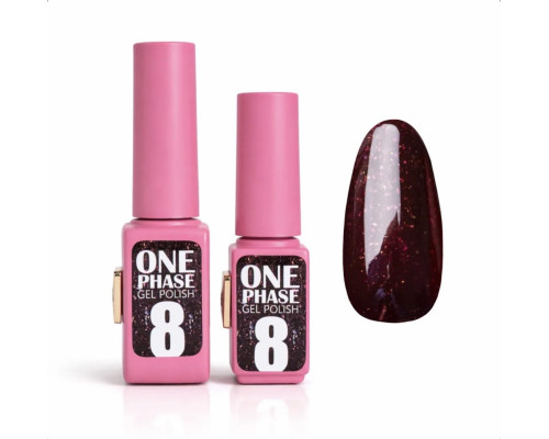 Pink gel polish One Phase №08, 6мл - однофазний гель лак