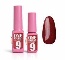 Pink gel polish One Phase №09, 6мл - однофазний гель лак
