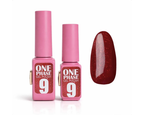 Pink gel polish One Phase №09, 6мл - однофазний гель лак
