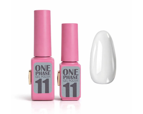 Pink gel polish One Phase №11, 6мл - однофазний гель лак
