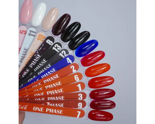 Pink gel polish One Phase №13, 6мл - однофазний гель лак