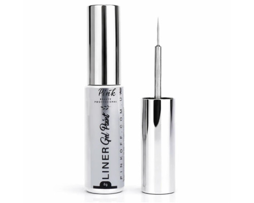 Pink Liner Silver Paint gel — срібна дзеркальна гель фарба, 8г.