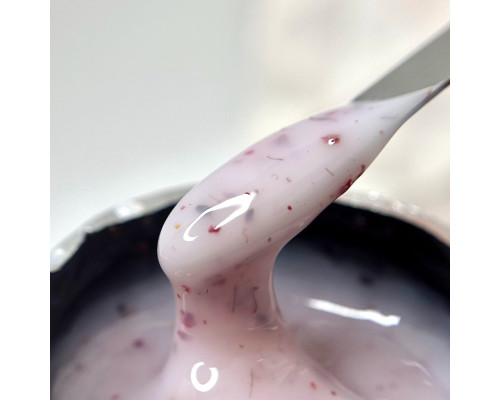 Pink Super Gel Flowers in Milk №2, 15g - молочно рожевий гель з рожевими сухоцвітами