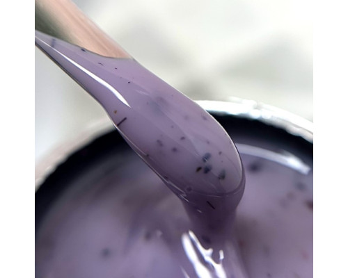 Pink Super Gel Flowers in Milk №4, 15g - фіолетовий гель з фіолетовими сухоцвітами