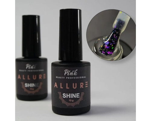 Pink Allure Shine Matte top - матовий топ з голограмними пластівцями