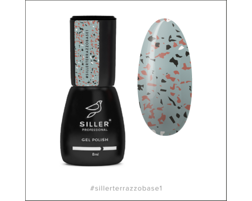 Siller Terrazzo Base камуфлююча база для нігтів №001, 8 мл