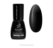 Siller Гель-лак Pure Black, 8мл 
