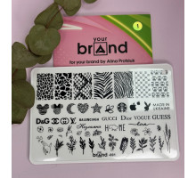 Пластина для стемпінгу 001, Your Brand