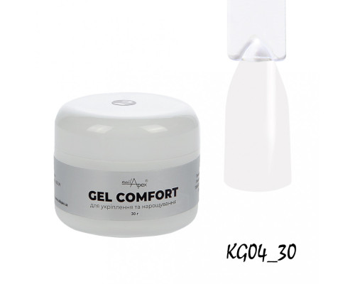 NailApex Гель COMFORT GEL №4 молочний, 30г