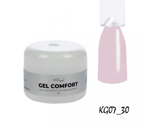 NailApex Гель COMFORT GEL №7 ніжно рожевий, 30г