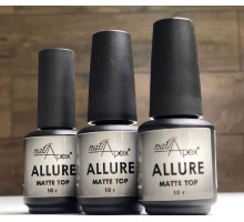 NailApex Matte Top Allure матовий топ без липкого шару, 10мл