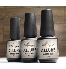 NailApex Matte Top Allure матовий топ без липкого шару, 10мл