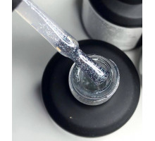 NailApex Top Silver Glitter топ без липкого шару з срібним глітером, 15мл