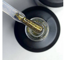 NailApex Top Gold Glitter топ без липкого шару з золотим глітером, 15мл