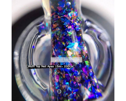 Nailapex Multi Shine Топ з пластівцями юки, 15мл