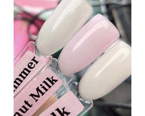 NailApex Milk Base молочна база з шимером, 15мл