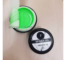 NailApex Павутинка гель Professional №07, 5мл (салатова)
