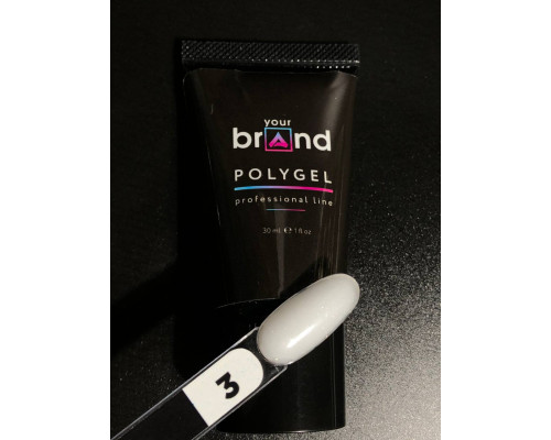 Your Brand Polygel №003, 30мл Молочний з шиммером