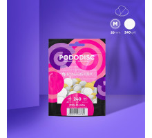 Змінні файли білі на м’якій основі для педикюрного диска PODODISC STALEKS PRO M, 240 грит (50 шт.)