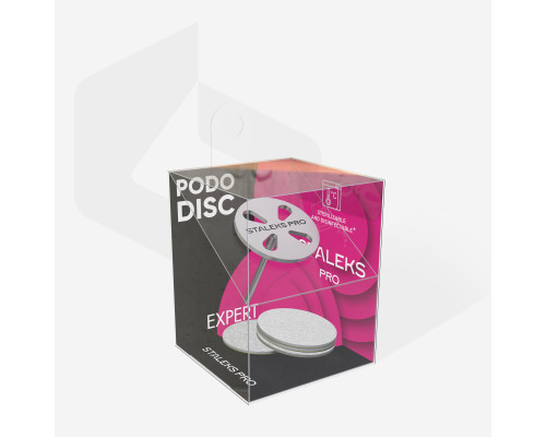 Диск педикюрний PODODISC М EXPERT в комплекті зі змінними файлами 180 грит 5 шт (20 мм)