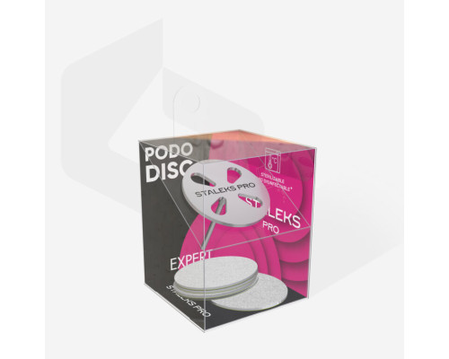 Диск педикюрний PODODISC L EXPERT в комплекті зі змінними файлами 180 грит 5 шт (25 мм)