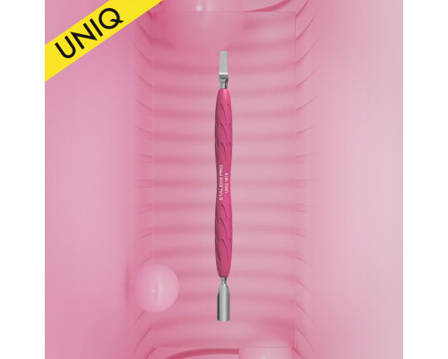 Лопатка манікюрна Gummy з силіконовою ручкою UNIQ 10 TYPE 5 (пушер округлий вузький та лопать пряма)