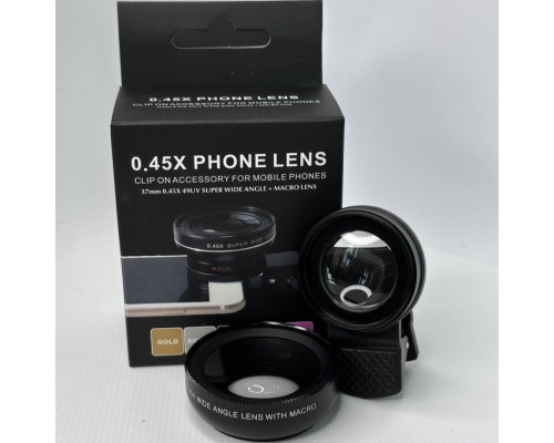 Купити Макролінза 0.45X Phone Lens чорна