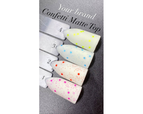 Your Brand TOP MATTE Confetti 001, 9мл