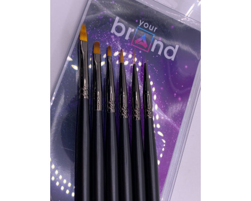 Your Brand NAIL BRASH комплект з пензлів, 6шт