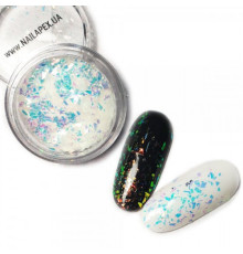NailApex Пластівці Слюда Біла голограма