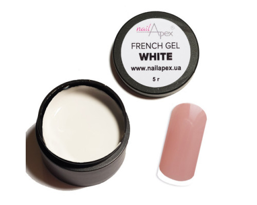 NailApex French White Gel, 5г