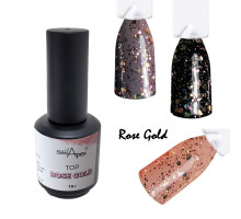 NailApex Top Rose Gold, 15 грам з пластівцями рожевого золота