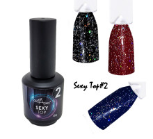 NailApex Top Sexy #2, 15мл Світловідбиваючий топ