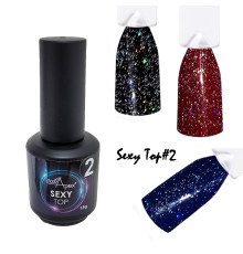 NailApex Top Sexy #2, 15мл Світловідбиваючий топ